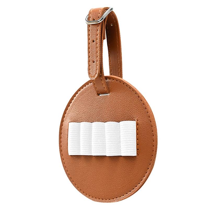 Double-sided Leather Golf Spike Insert Bag - Outdoor Waist Hanging Storage - Single-Sided Brown