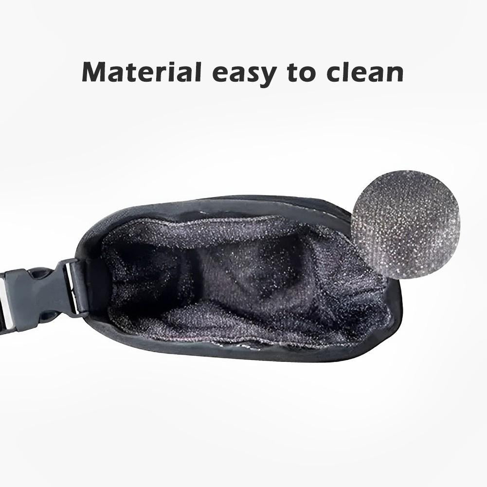 Black Portable Golf Ball Cleaning Bag - Waterproof & Removable