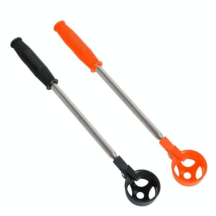 Foldable Golf Ball Picker with Stainless Steel Rod - 8 Sections - Orange