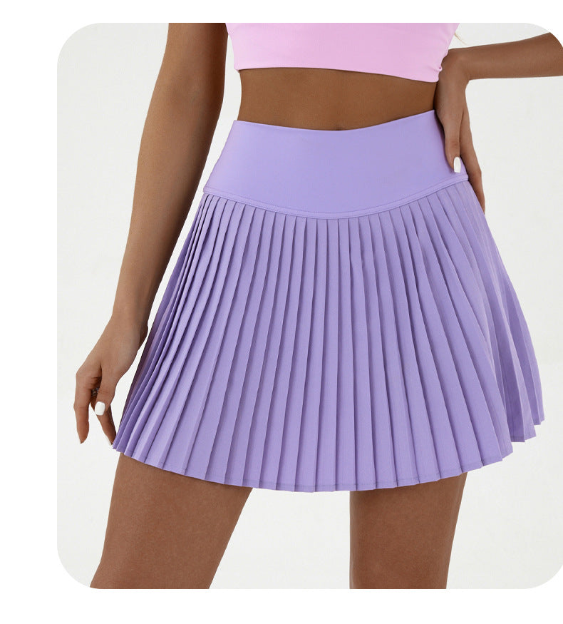 High waist purple pleated skirt | built-in shorts to prevent exposure - suitable for yoga, badminton and golf  Size XS