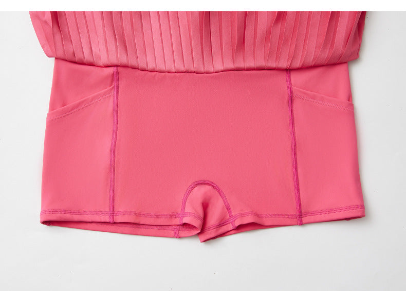 High waist Pink pleated skirt | built-in shorts to prevent exposure - suitable for yoga, badminton and golf  Size S