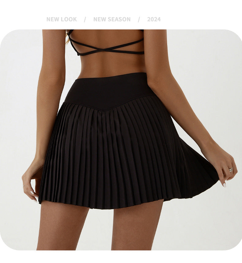 High waist Pink pleated skirt | built-in shorts to prevent exposure - suitable for yoga, badminton and golf  Size S