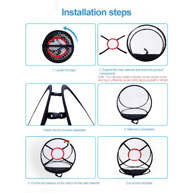 Foldable Golf Practice Net - 54x65cm - Cutting Rod Design