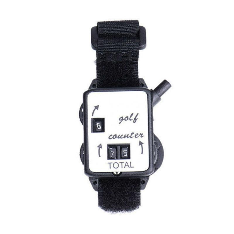 Black Portable Golf Watch with Manual Counter