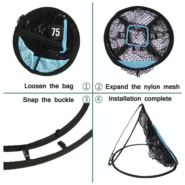 Blue Golf Chipping Target for Practice and Strikes