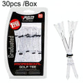 30 Adjustable Golf Tees with 83mm Height Limit - Set of 30 - White