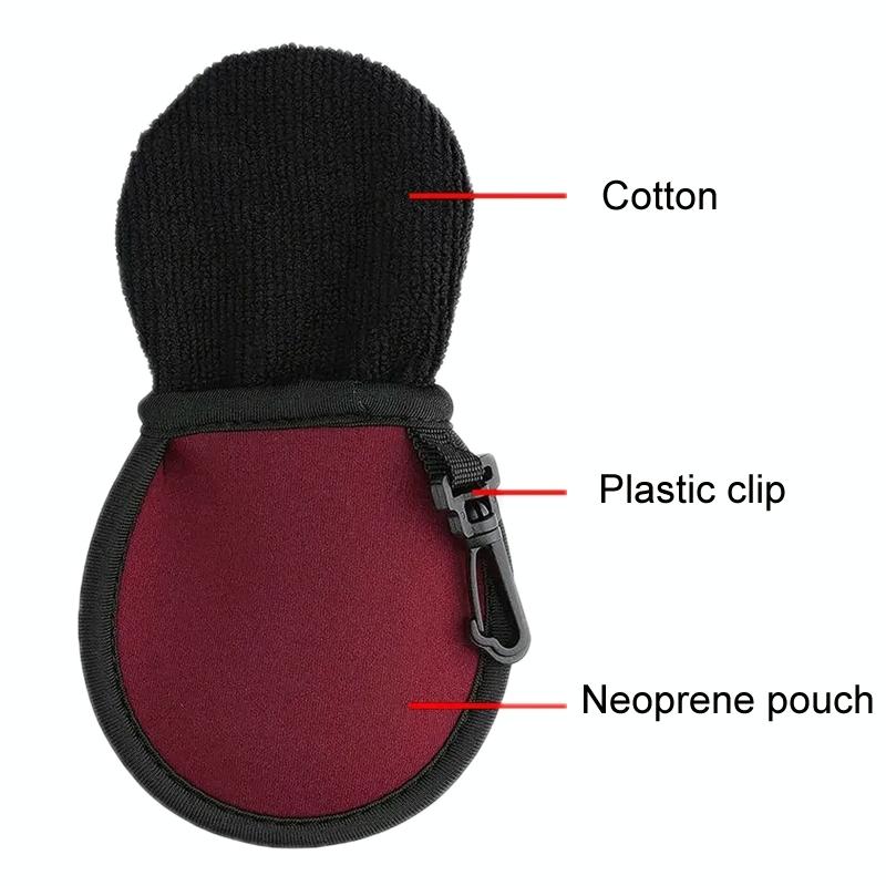 Hooked Neoprene Golf Ball Cover - Durable Protection - Black