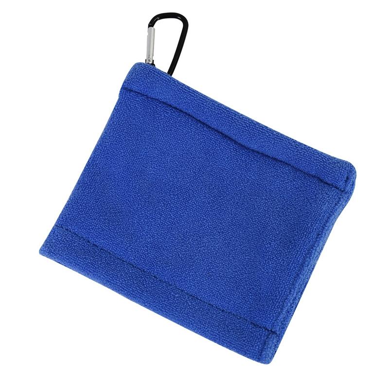 Blue Terry Towel for Wet and Dry Golf Cleaning with Hook