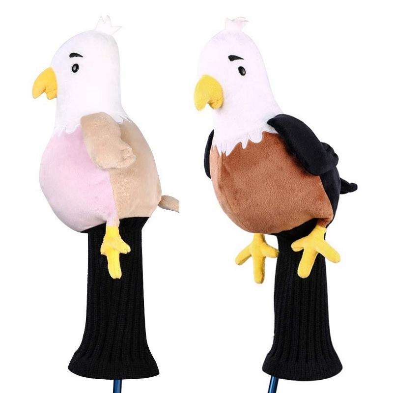 Adorable Plush Golf Club Cover for Animals - Brown