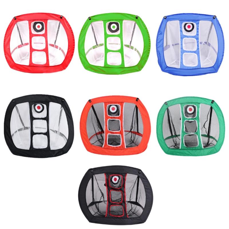 Foldable Square Golf Net for Indoor Practice - Red