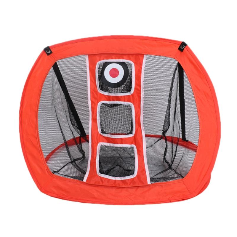 Foldable Square Golf Net for Indoor Practice - Red