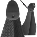 Microfiber Waffle Golf Towel Magnetic For Easy Cleaning - Black