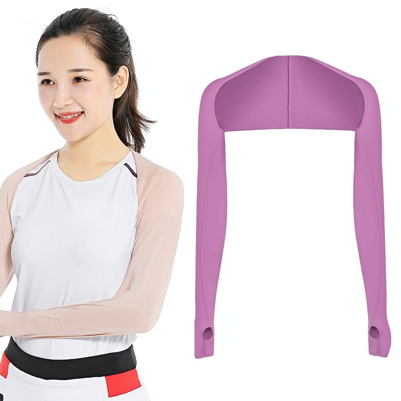 Sun Protection Golf Shawl Sleeves for Outdoor Sports and Cycling - Purple