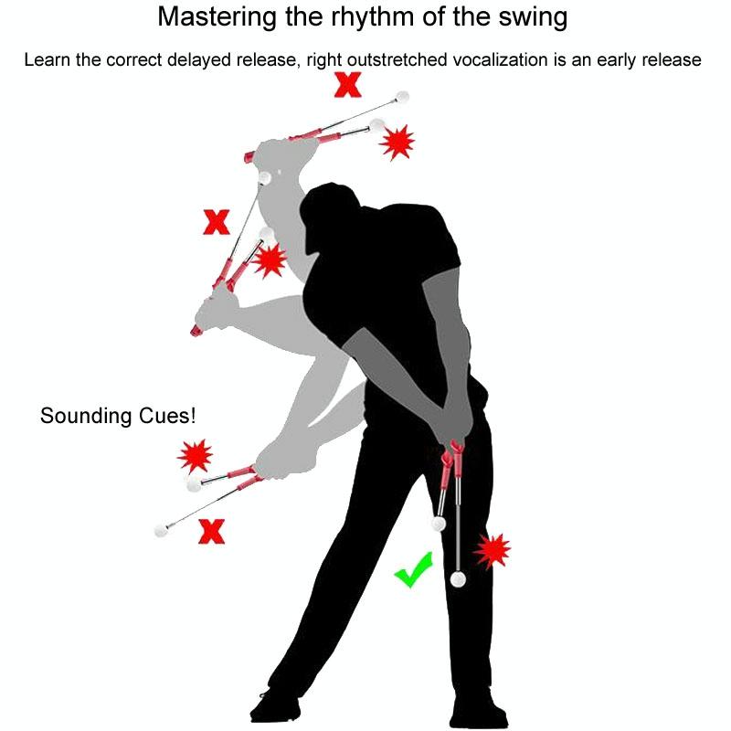 Indoor Golf Swing Practice Stick with Sound Assistant - Black