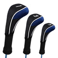 3-in-1 Golf Club Cover Set - No.1 No.3 No.5 - Blue