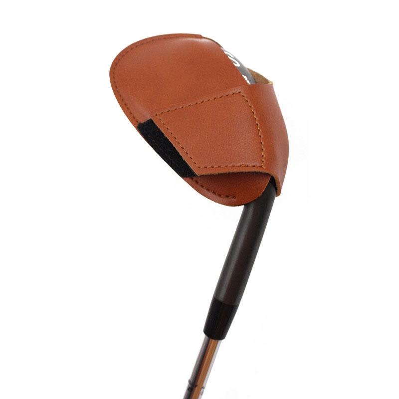 Leather Golf Club Cover Protective Cap For Clubs - Black