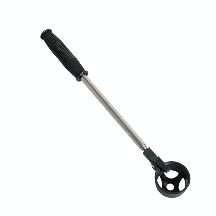 Foldable Golf Ball Picker with Stainless Steel Rod - 8 Sections - Black
