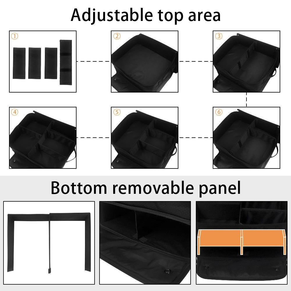 Black Folding Golf Bag with Large Capacity