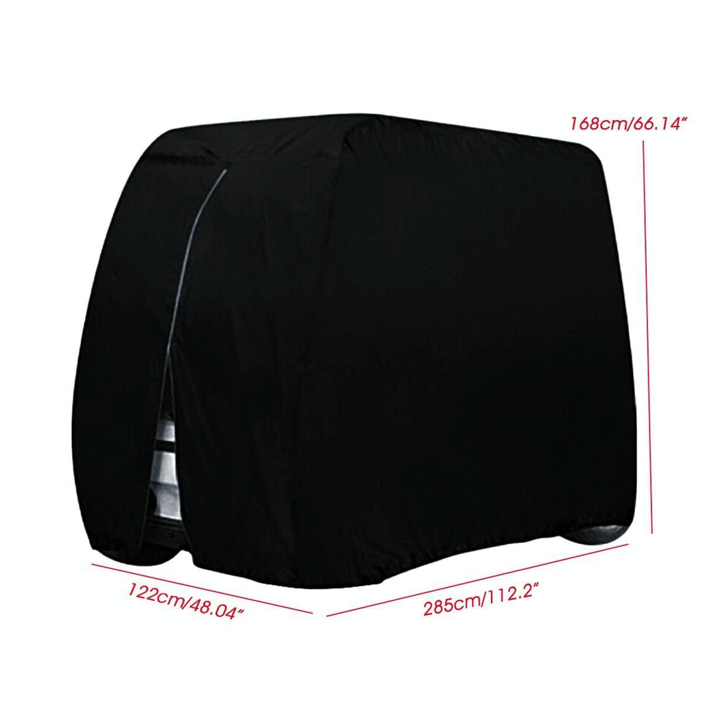 Waterproof Golf Cart Cover - 275 x 122 x 168 Cm - Black