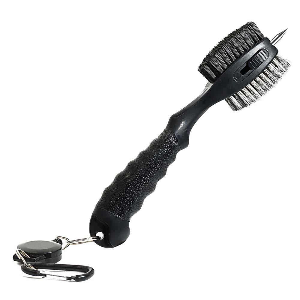 Portable Golf Club Brush - Retractable - Gray