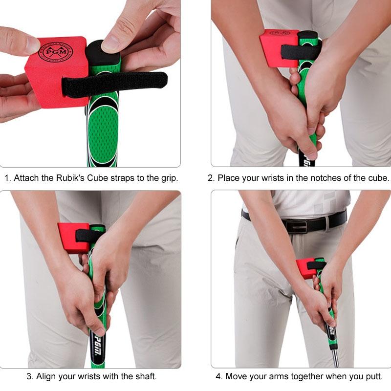 Improve Golf Posture with Putter Wrist Fixer Set - Blue