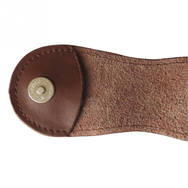 Leather Golf Ball Waist Pouch - Portable Tee Bag for Sports - Brown