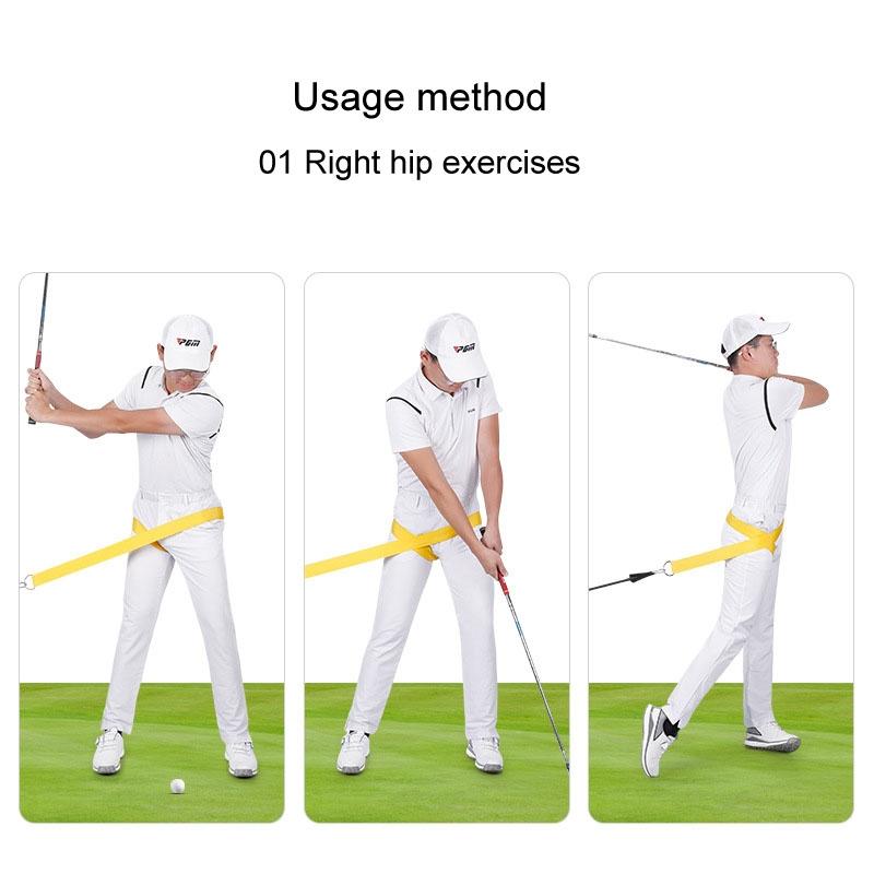 Golf Swing Training Belt for Improved Fitness and Technique - Yellow