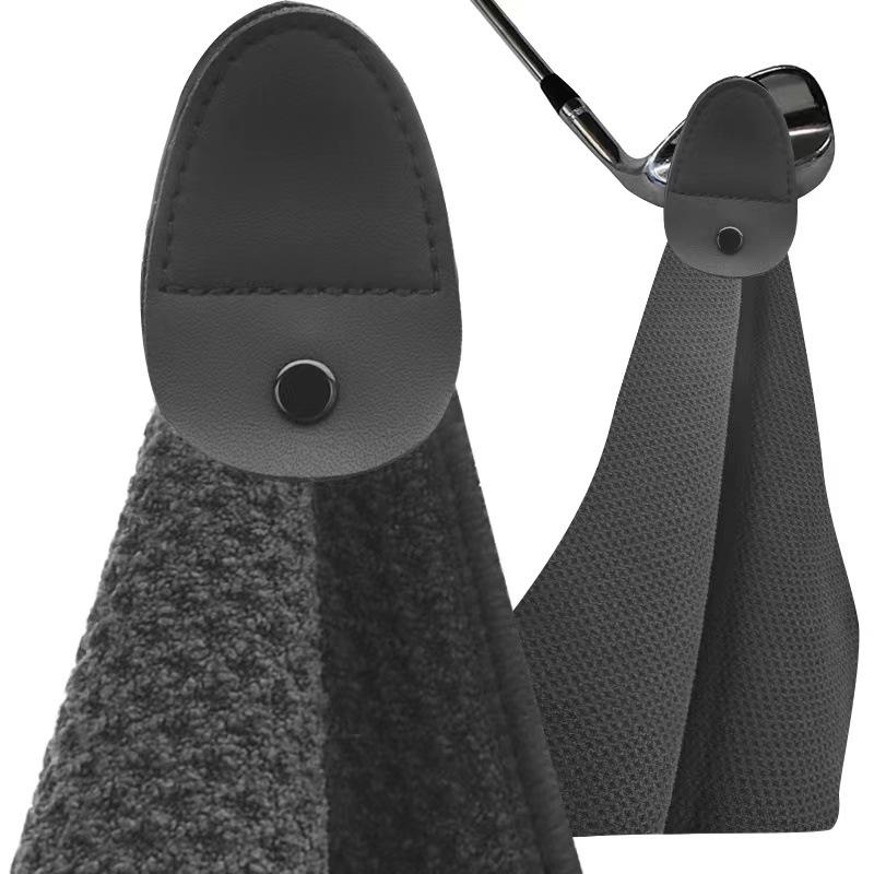 Microfiber Waffle Golf Towel Magnetic For Easy Cleaning - Gray