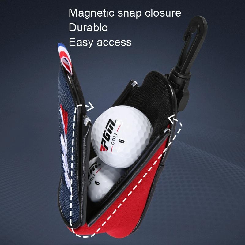 Lightweight Magnetic Golf Ball Bag - Black - Tbd0602823701B