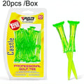20-pack Golf Ball Tees - Durable 8-point Crown Tip for Competition - Anti-hitting - Green