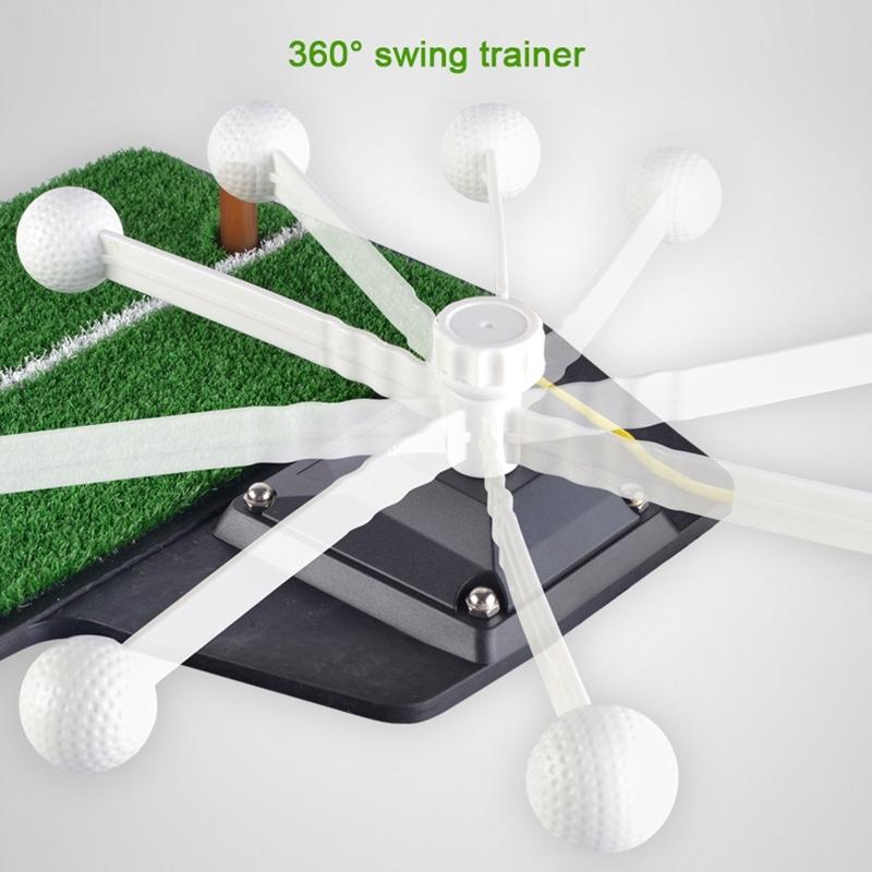 Portable Golf Putting Mat with Push Rod Trainer - 48x23cm - Black
