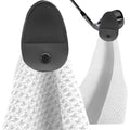 Microfiber Waffle Golf Towel Magnetic For Easy Cleaning - White