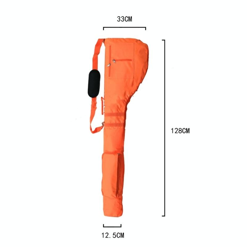 Portable Nylon Golf Bag - Lightweight and Durable - Orange