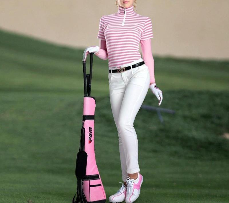 Lightweight Golf Shoulder Bag - Nylon Material - Pink