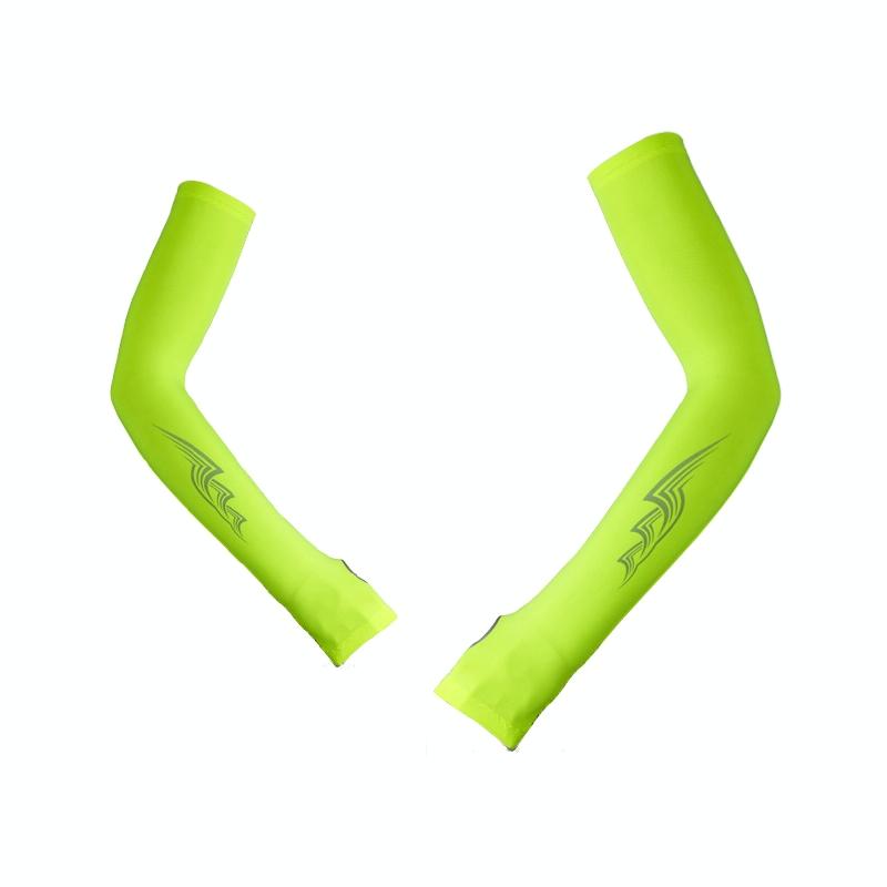 Breathable Golf Sunscreen Sleeve - Fluorescent Green - Grey