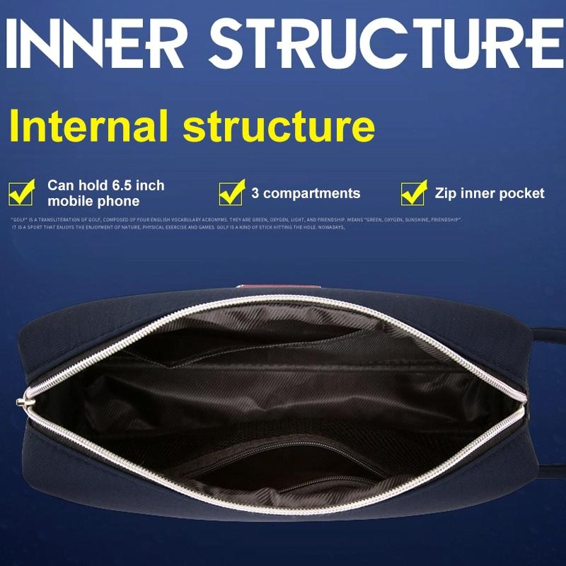 Men Waterproof Golf Clutch Bag - Lightweight & Multi-functional - Red