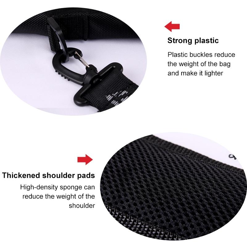 Portable Foldable Golf Ball Bag - Nylon - Black Silver