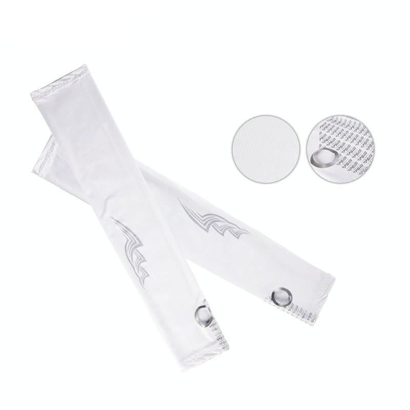 Breathable Golf Sunscreen Sleeve - Fluorescent Green - White