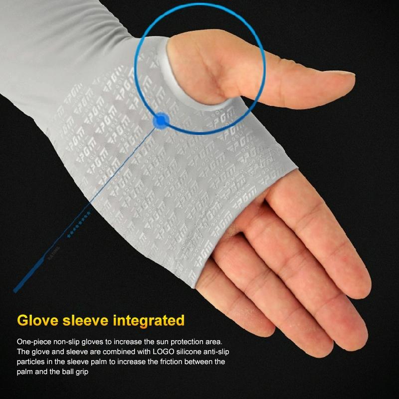 Breathable Golf Sunscreen Sleeve - Fluorescent Green - White