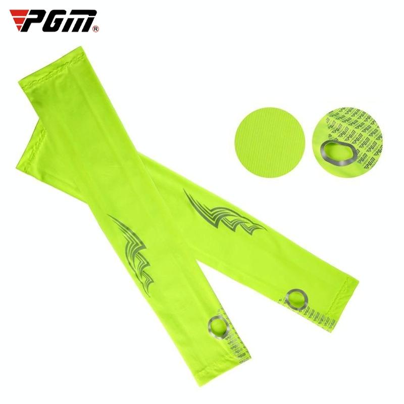 Breathable Golf Sunscreen Sleeve - Fluorescent Green - White