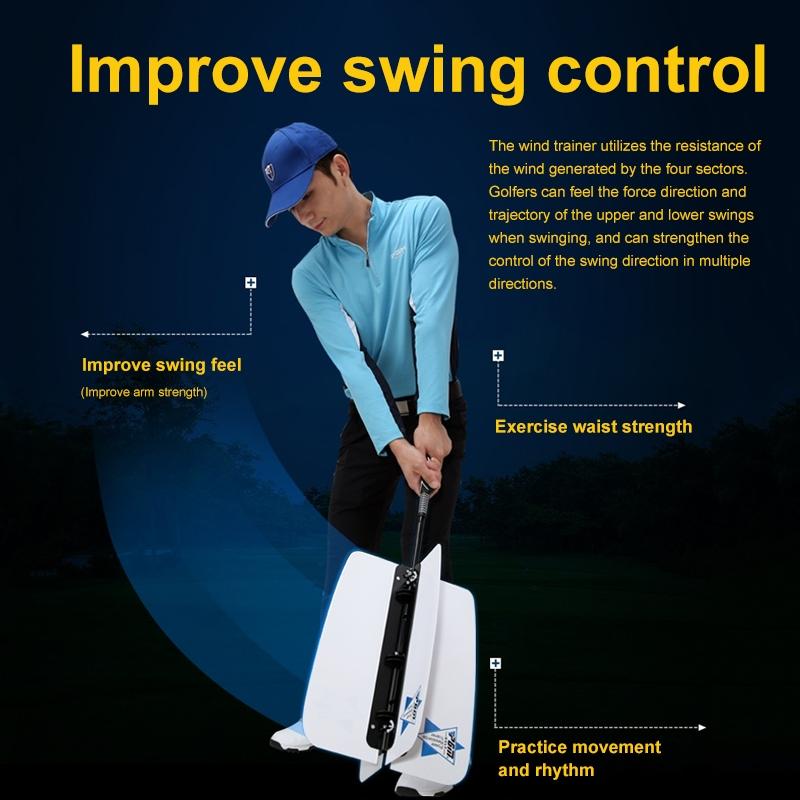 Improve Golf Swing with Wind Resistance Trainer - Yellow