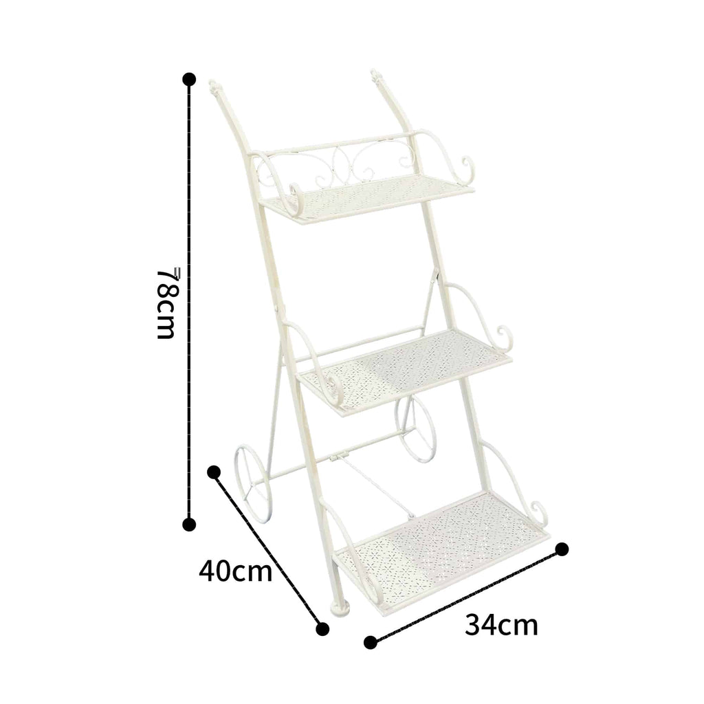 Bordeaux 3 Tier Cart Trolley Plant Stand 78cm