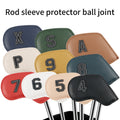 Premium PU Leather Golf Iron Headcover Set (10pcs) | Numbered 3-9, P, S, A | Protective Club Covers for Irons