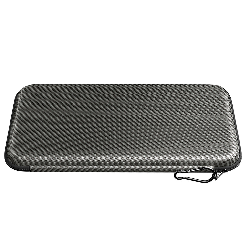 Premium Golf Glove Holder Case - Keeps Gloves Dry & Shaped, Carbon Fiber Look with Hook (Gloves Not Included)