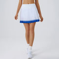 High waist Blue and White pleated skirt | built-in shorts to prevent exposure - suitable for yoga, badminton and golf  Size XL