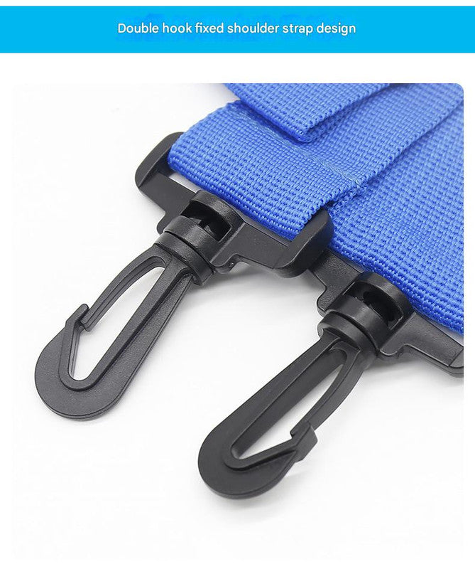 Blue Compact Golf Club Carrier - Lightweight Sunday Practice Bag for Driving Range