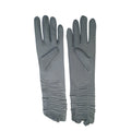 Long grey gloves